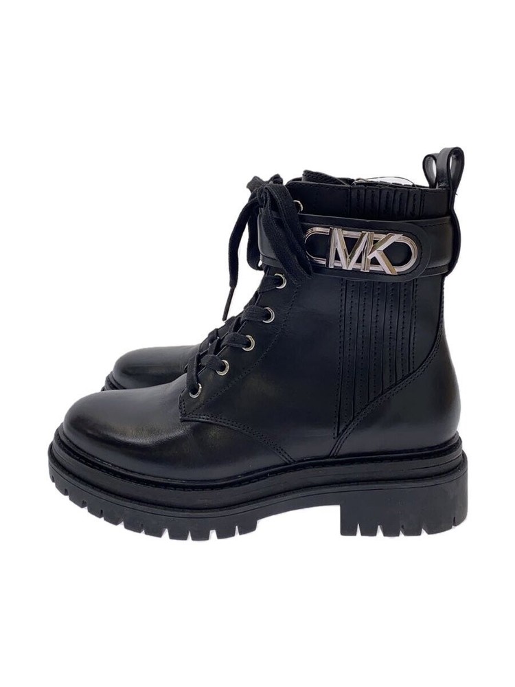 Michael Kors Lace-Up Boots/5M/Black/Leather 858