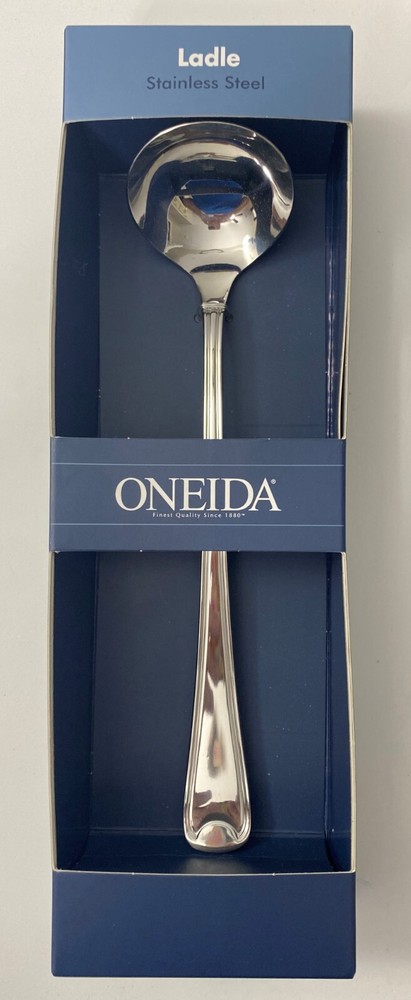 ONEIDA Flambe Everyday Flatware Oversized Gravy Ladle Stainless Steel ~ NIB