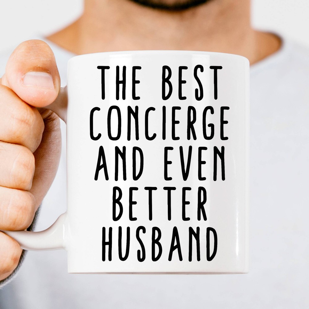 Best Concierge Dad Gift - Funny Husband Coffee Mug Personalized Profession Design  