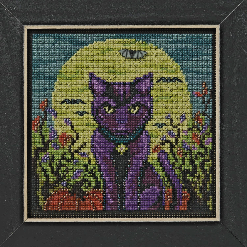 MILL HILL Buttons Beads Cross Stitch Kit SPOOKY CAT MH14-2525
