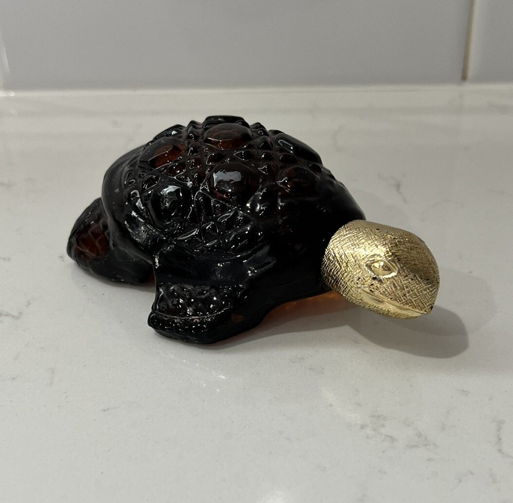 Vintage Avon Treasure Turtle Full 1oz Bird Of Paradise Cologne Bottle