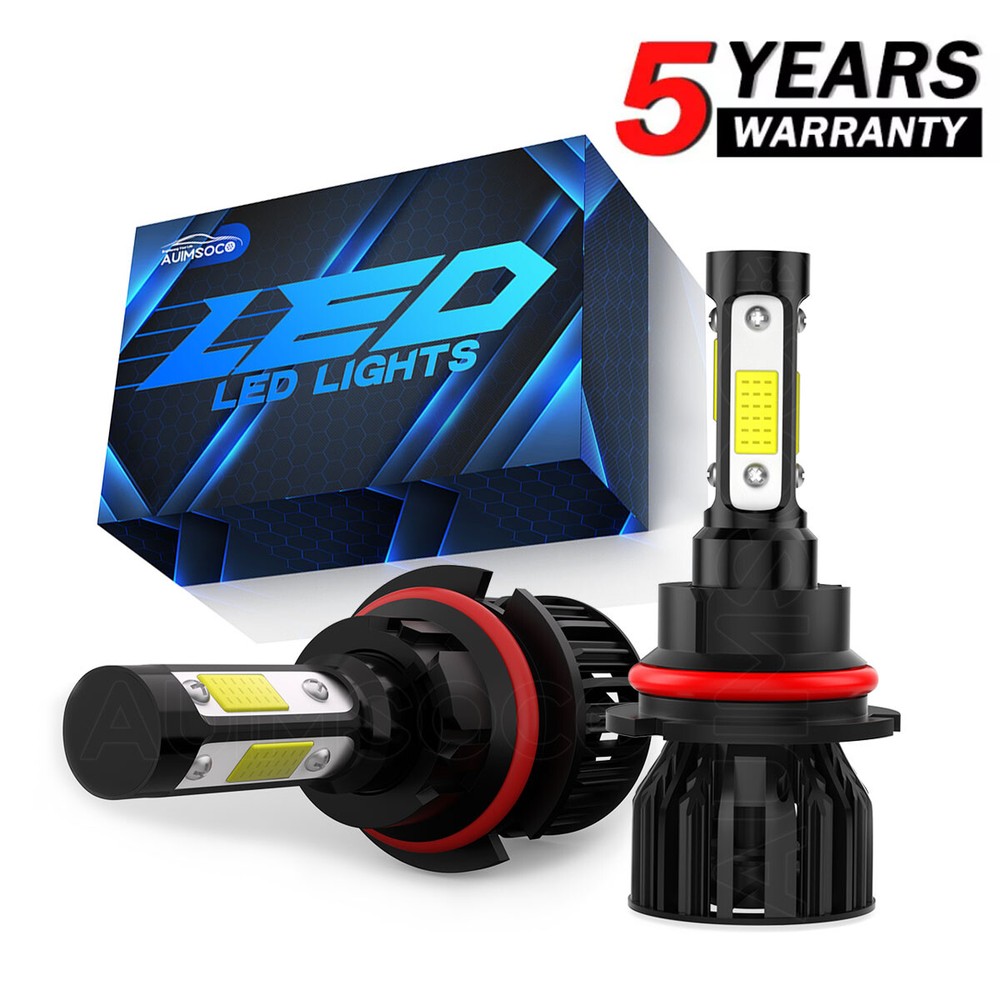 9007 4-sides LED Headlight Hi/Lo Bulbs for Ford F-150 1992-2003 F-250 1992-1999