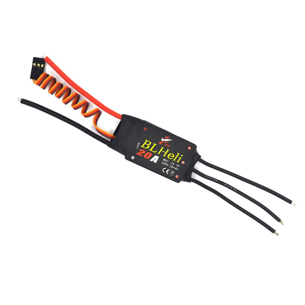 1PC Brushless ESC 20A BLHeli Motor Speed Controller for Fixed-wing Helicopter/