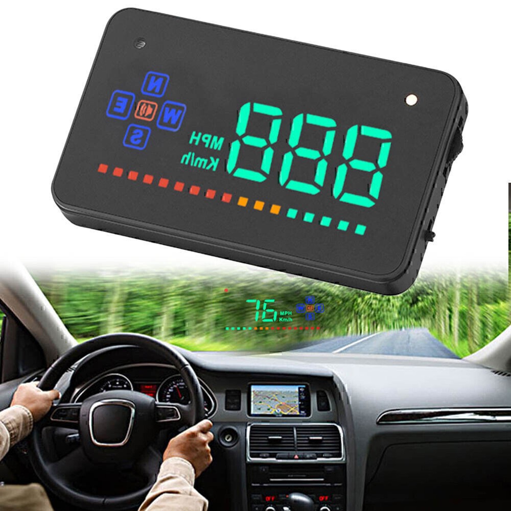3.5 Inch A2 GPS Car HUD Speedometer with Overspeed Alert for Cigarette Lighter Port
