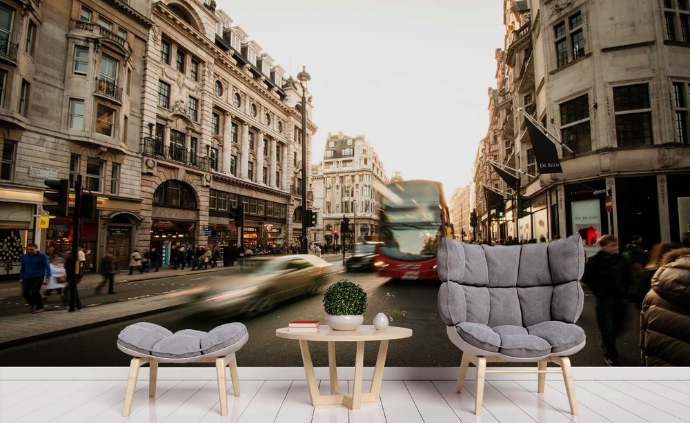 3D City Street Landscape Wall Murals Wallpaper Murals Wall Sticker