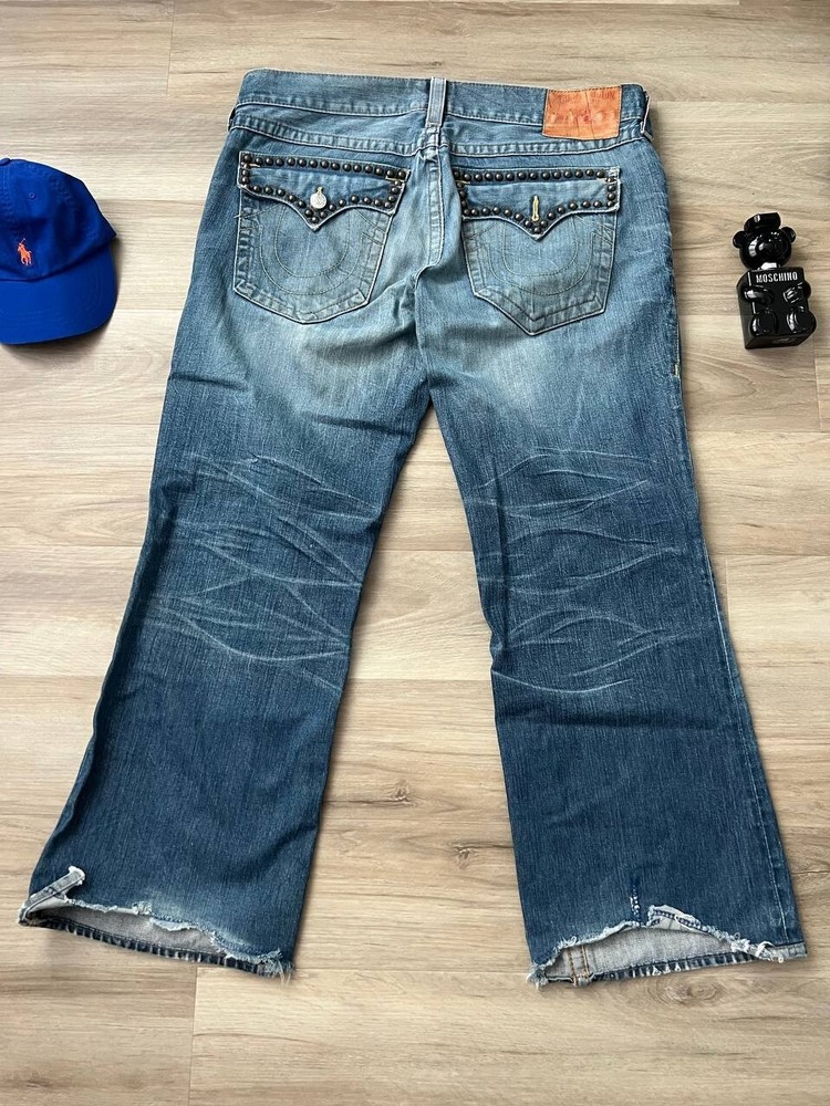 W38 Vintage True Religion Flare Bootcut Jeans USA Denim Pants