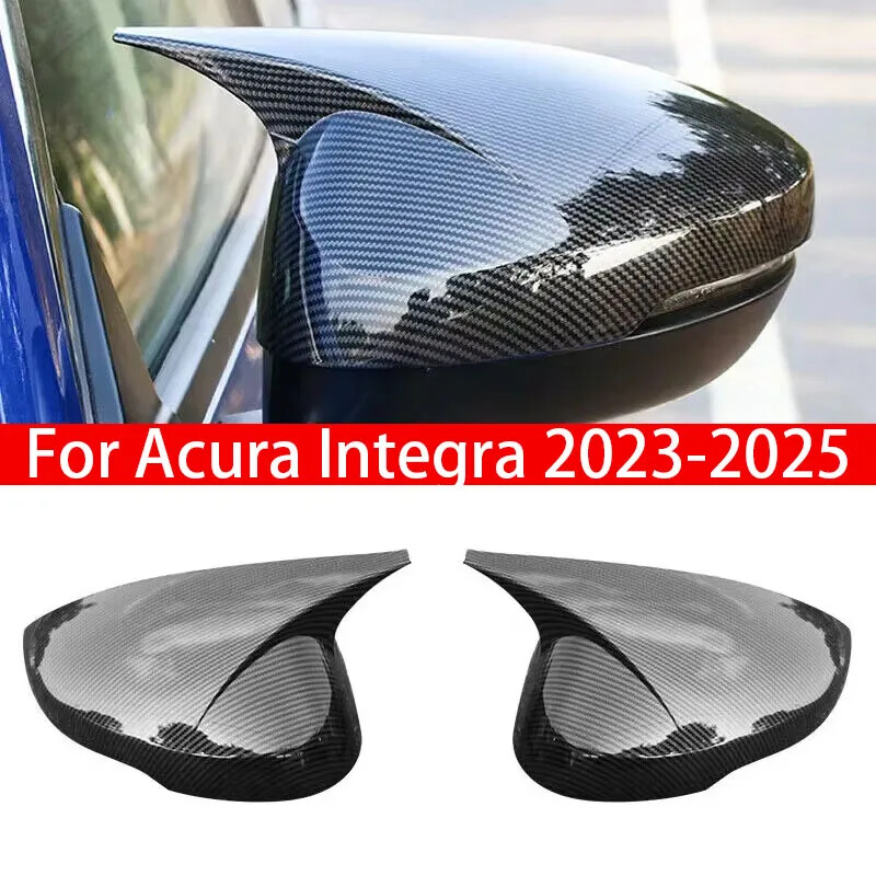 For Acura Integra 2023-2025 2x Rearview Side Mirror Cover Wing Cap Trim Add on
