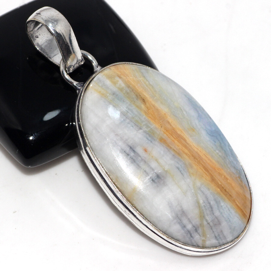 Lapis Lace Onyx 925 Silver Plated Gemstone Pendant 2
