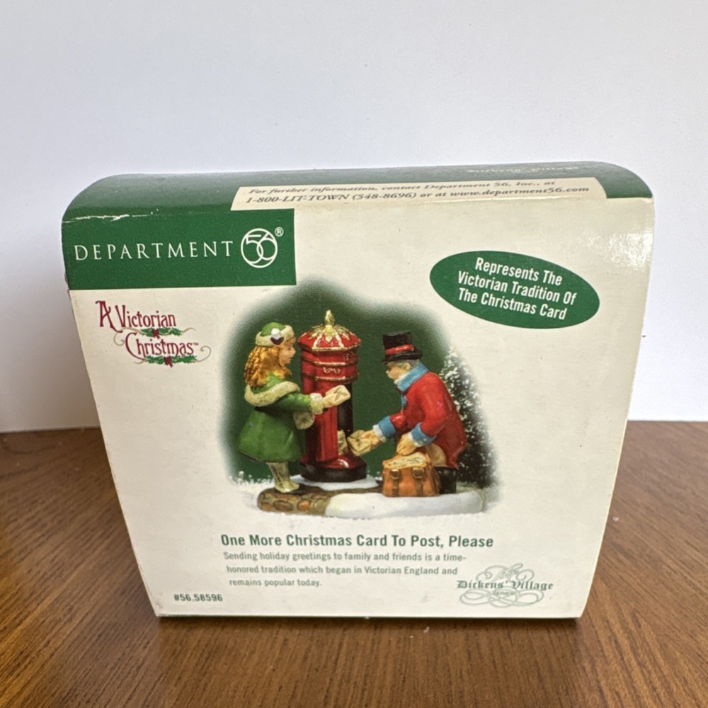 Department 56 Dickens Village One More Christmas Card Ceramic Boxed
