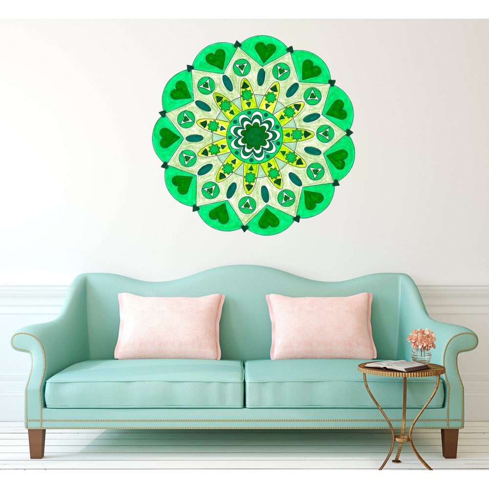 Mandala Heart Wall Decal, Mandala Heart Wall sticker,