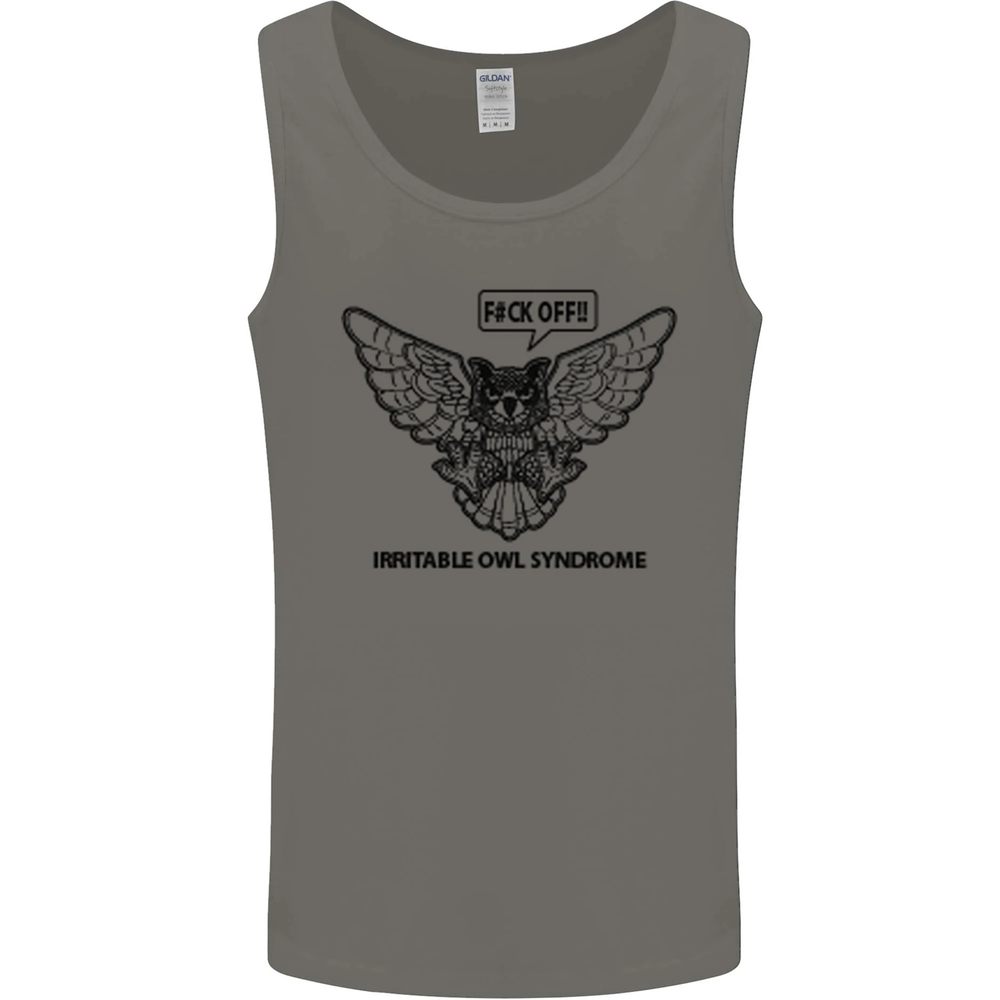 Irritable Owl Syndrome Bowel IBS Funny Mens Vest Tank Top