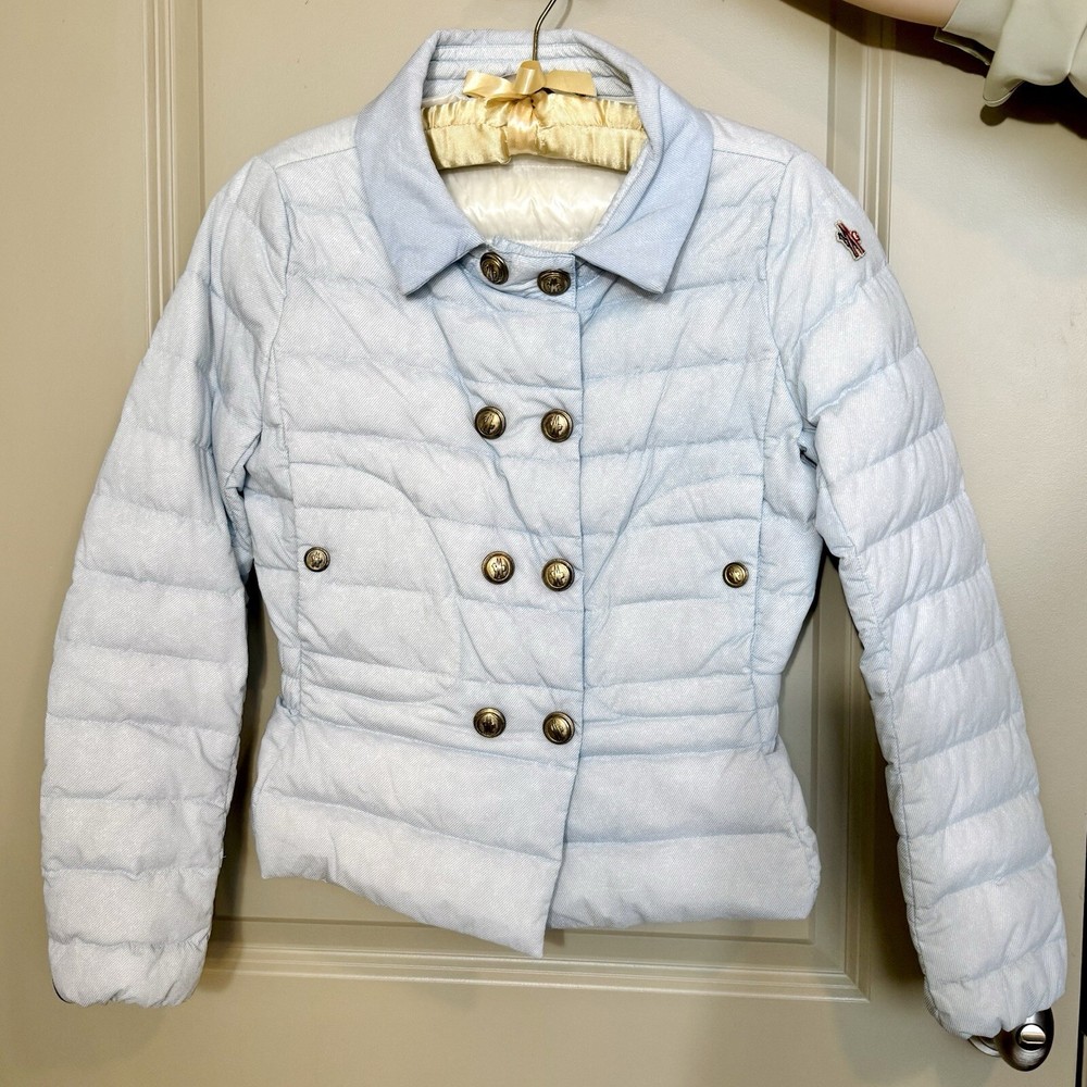 Moncler Soubise Light Blue Puffer Jacket Size 1S MSRP $1500