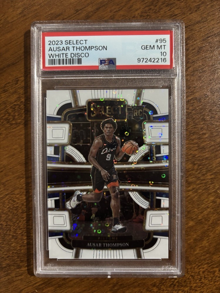 ✨2023-24 Select Ausar Thompson Concourse White Disco Prizm Rookie RC /75 PSA 10