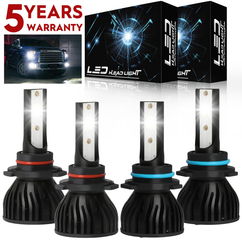 For 1990-2012 Honda Accord EX Sedan 4-Door LED Headlight High Low Beam Bulbs P4C