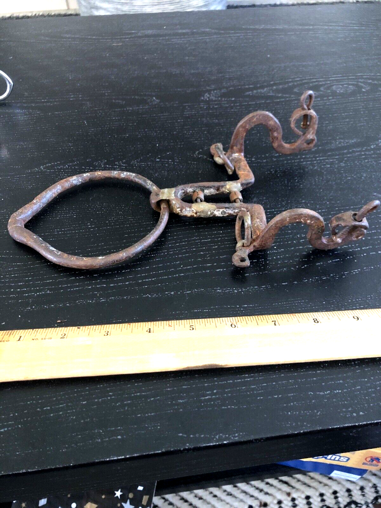 Antique Western  Hand Forged  Iron  Horse Ring Harness  Bit  Rare
