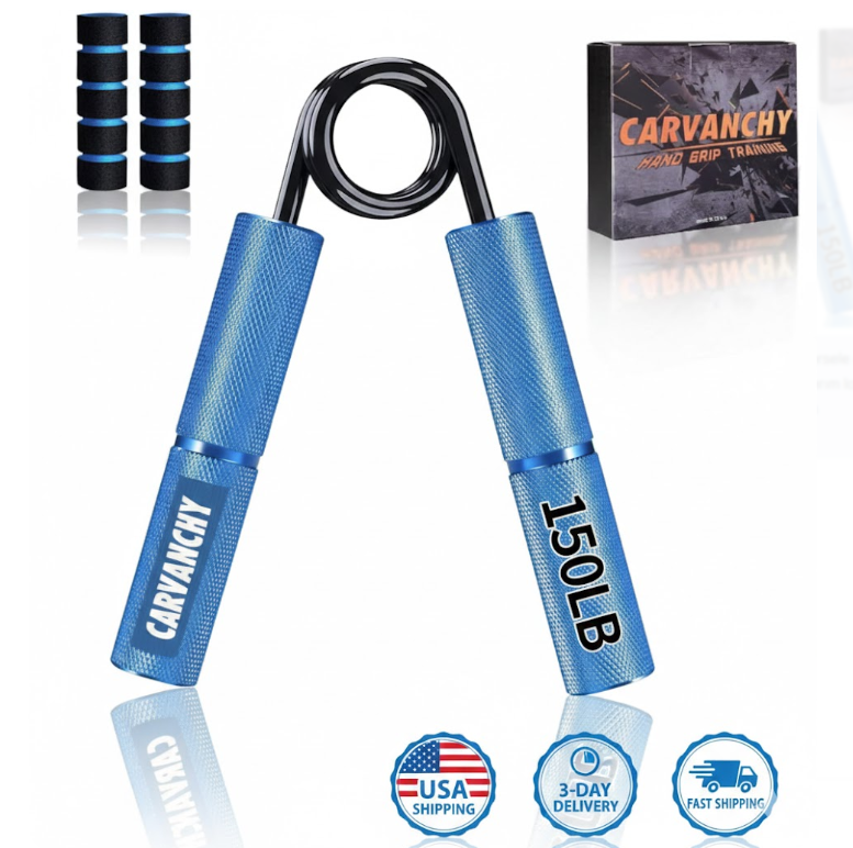 Grip Strength Trainer Set 50–300LB – Metal Hand Wrist Forearm Gripper, 6 Pack 💪