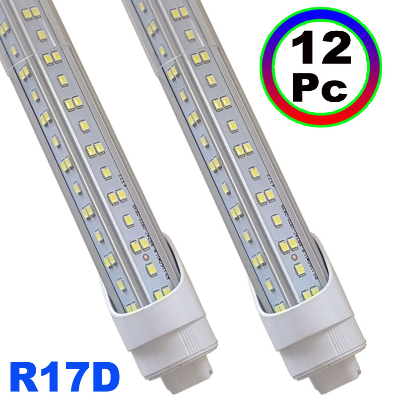 T8 Rotatable LED Tube Light 8Ft R17D 144W LED Shop Light HO Base LED Light 12pc