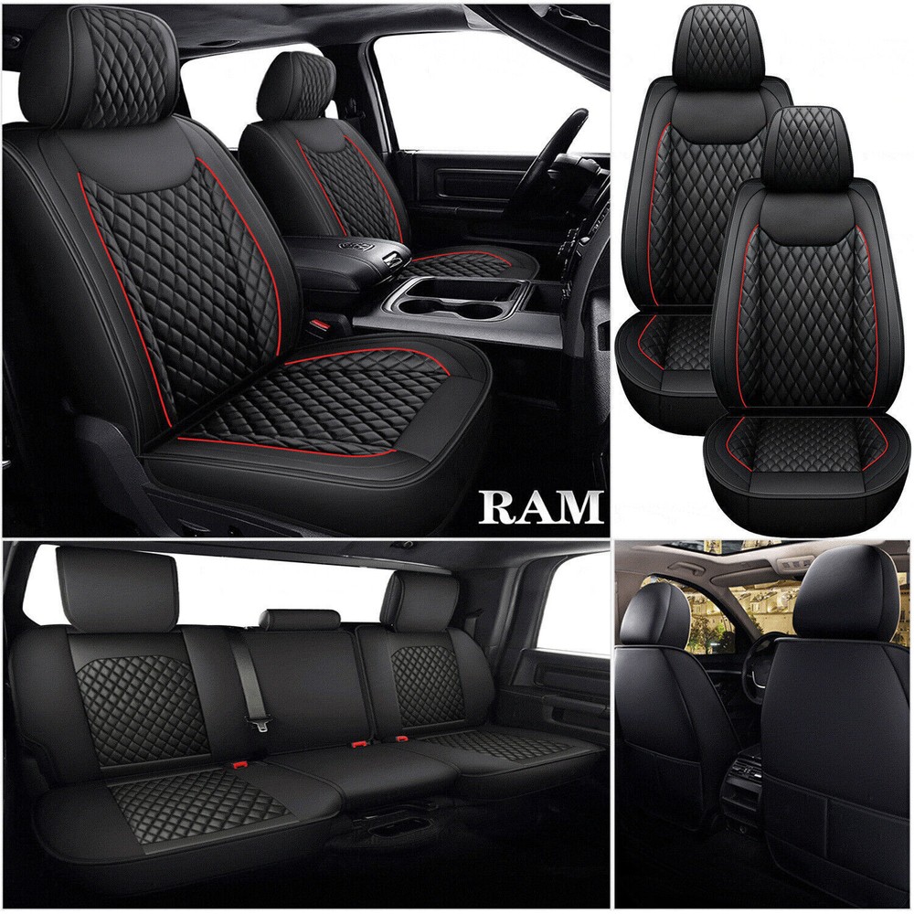5-Seats Car Seats Cover Full Set For Dodge Ram 2009-21 1500 2010-21 2500 3500