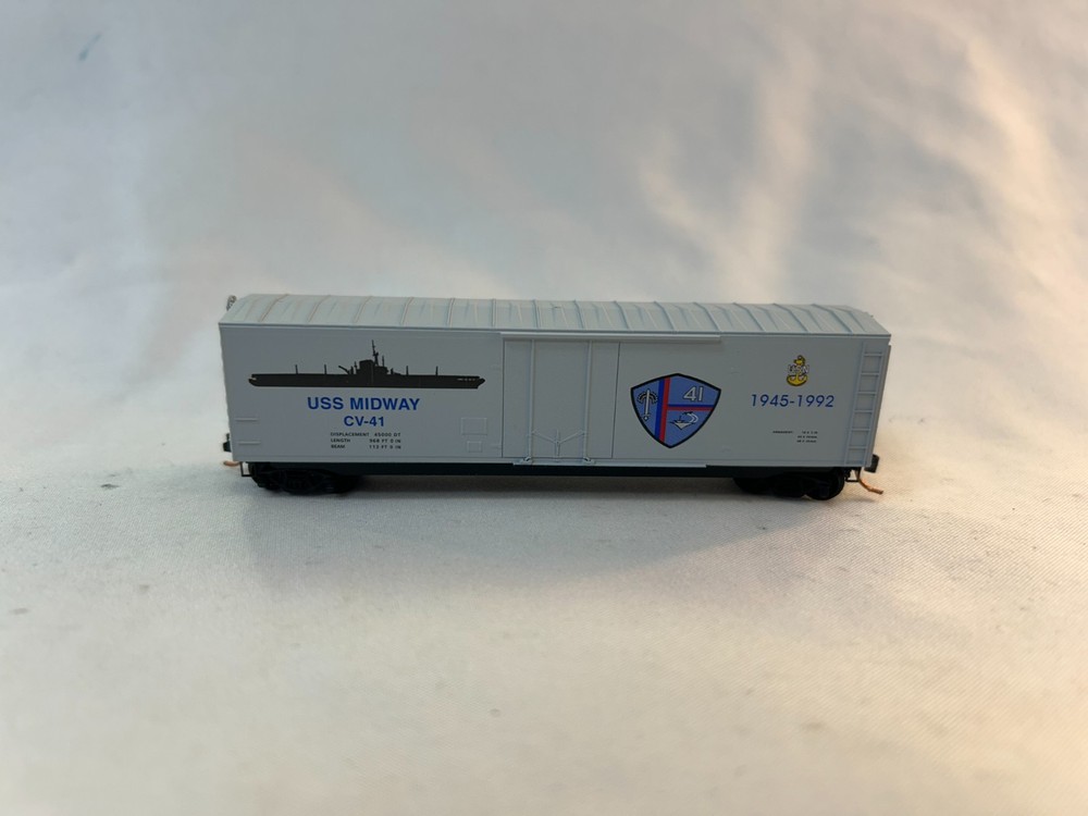 Micro-Trains 038-00-411 N Scale 50' Standard Box Car, USS Midway Navy Series #11
