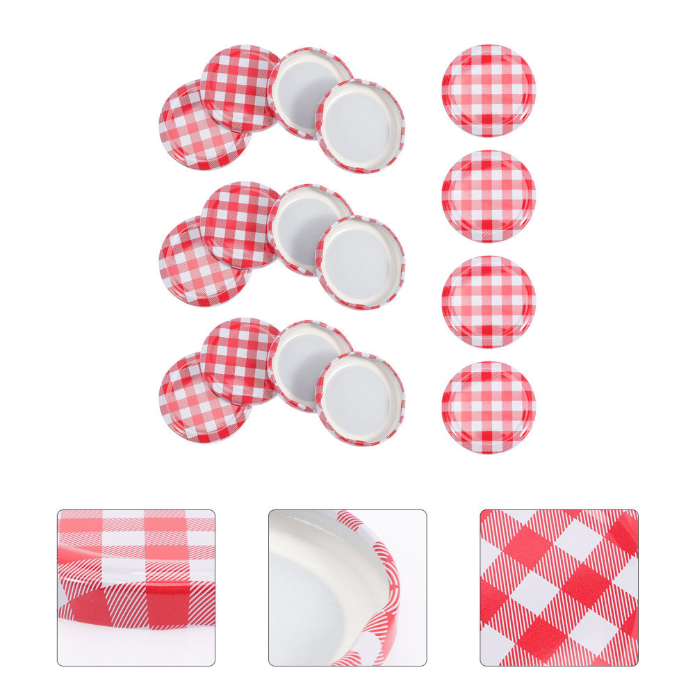 40 Pcs Lids Jar Reusable Wide Mouth Mason Canning Stylish Baby