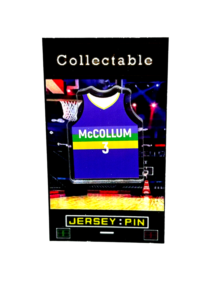 CJ McCollum New Orleans Pelicans jersey lapel pin collectible