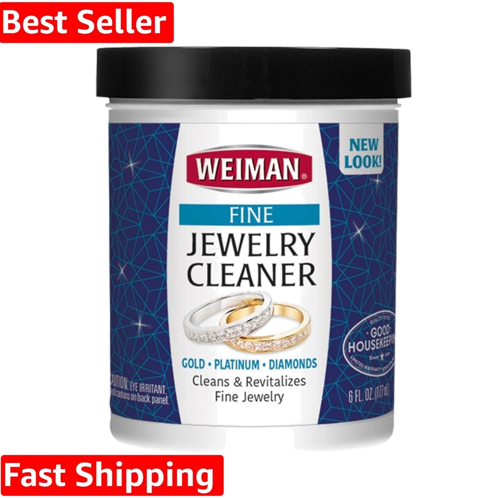 Scented Jewelry Cleaner with Brush - Revive Shine for Gold & Diamonds, 6 Fl Oz