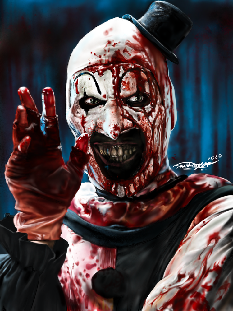 Art The Clown Drawing -Terrifier 2, Horror, Various Sizes, print,Limited Edition