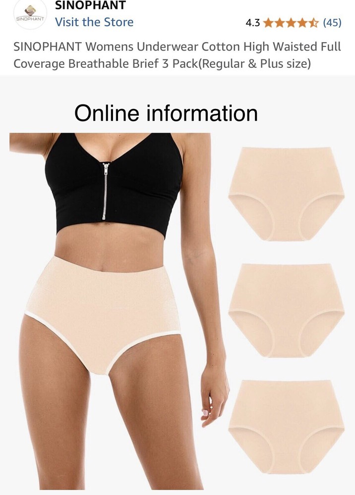 Full Coverage Breathable Briefs 3 Pack Blue Size 4XL  -image