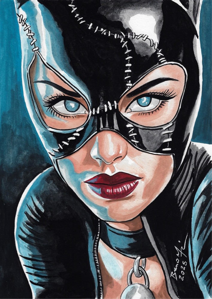 Black Cat 9x12 Original Comic Art by Breno Moreira - TramaStudio