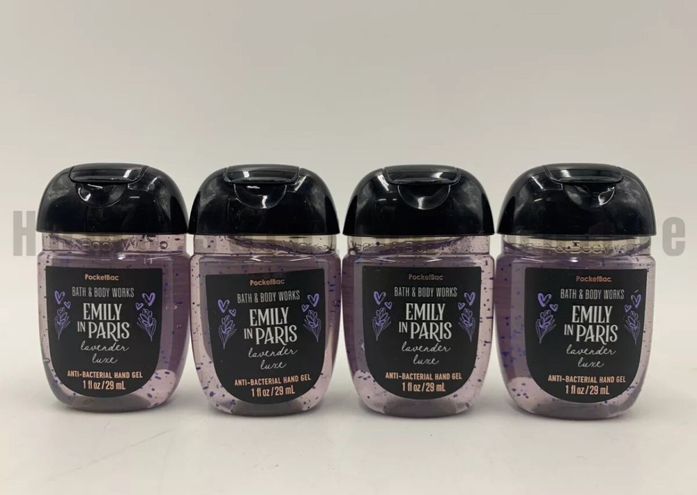 4 Bath Body Works LAVENDER LUXE PocketBac Sanitizers Limited Emily in Paris