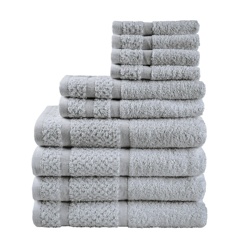 10-Piece Ultra-Soft 100% Cotton Towel Set for Maximum Absorbency