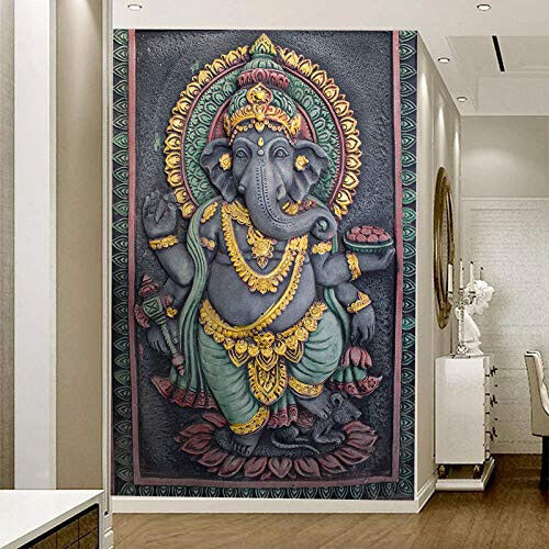 @ Ganesh Ji Wallpaper Ganpati Wallsticker For Home Decor 77.5x38 Inches B065