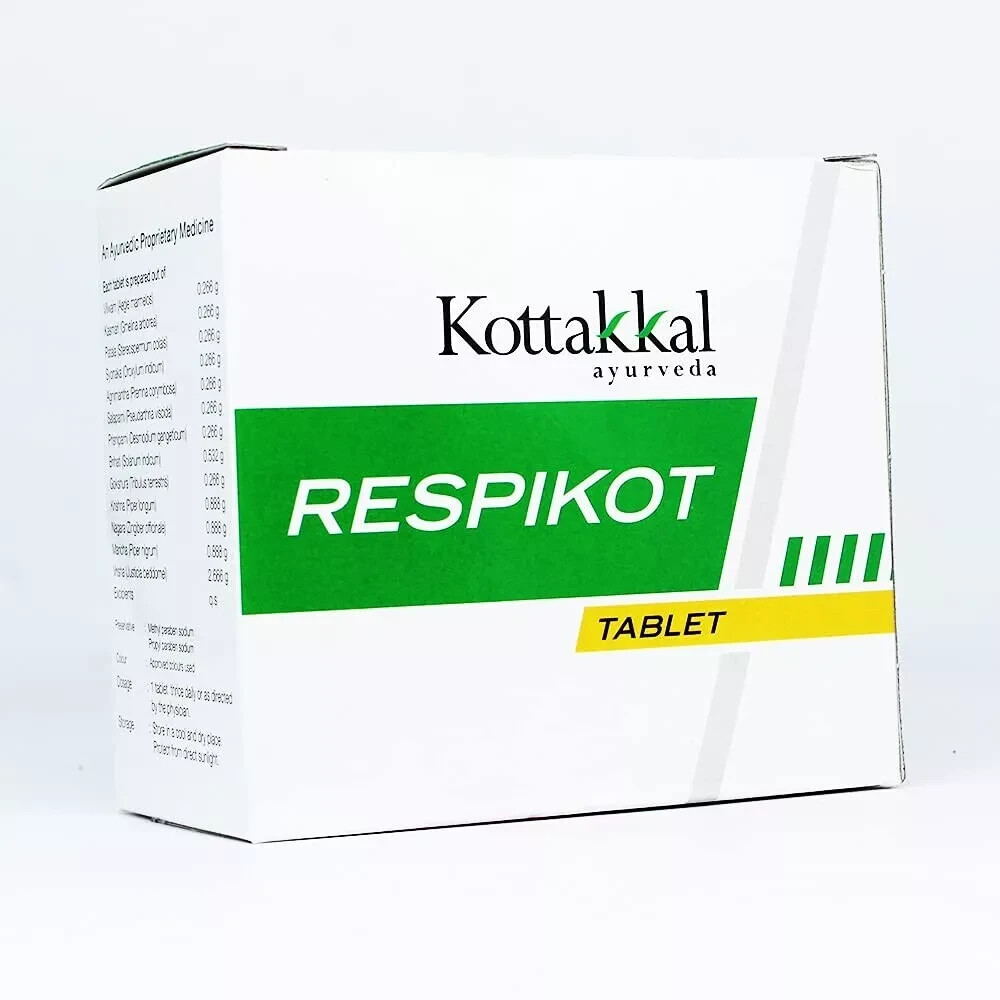 Kottakkal RESPIKOT Herbal Ayurvedic Tablets for Respiratory Wellness 100-Count