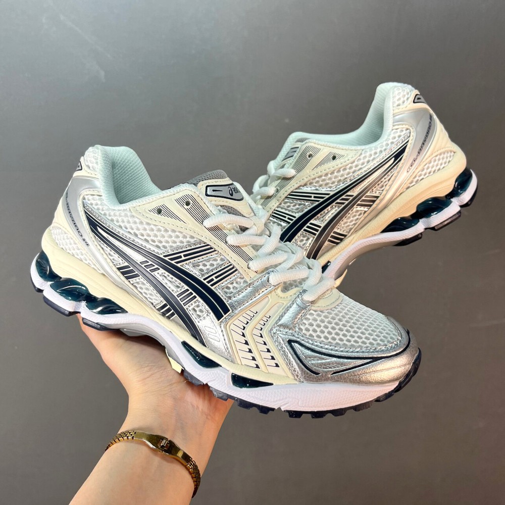 ASICS GEL KAYANO 14 White Midnight Running Shoes 1202A056.109 New With Box