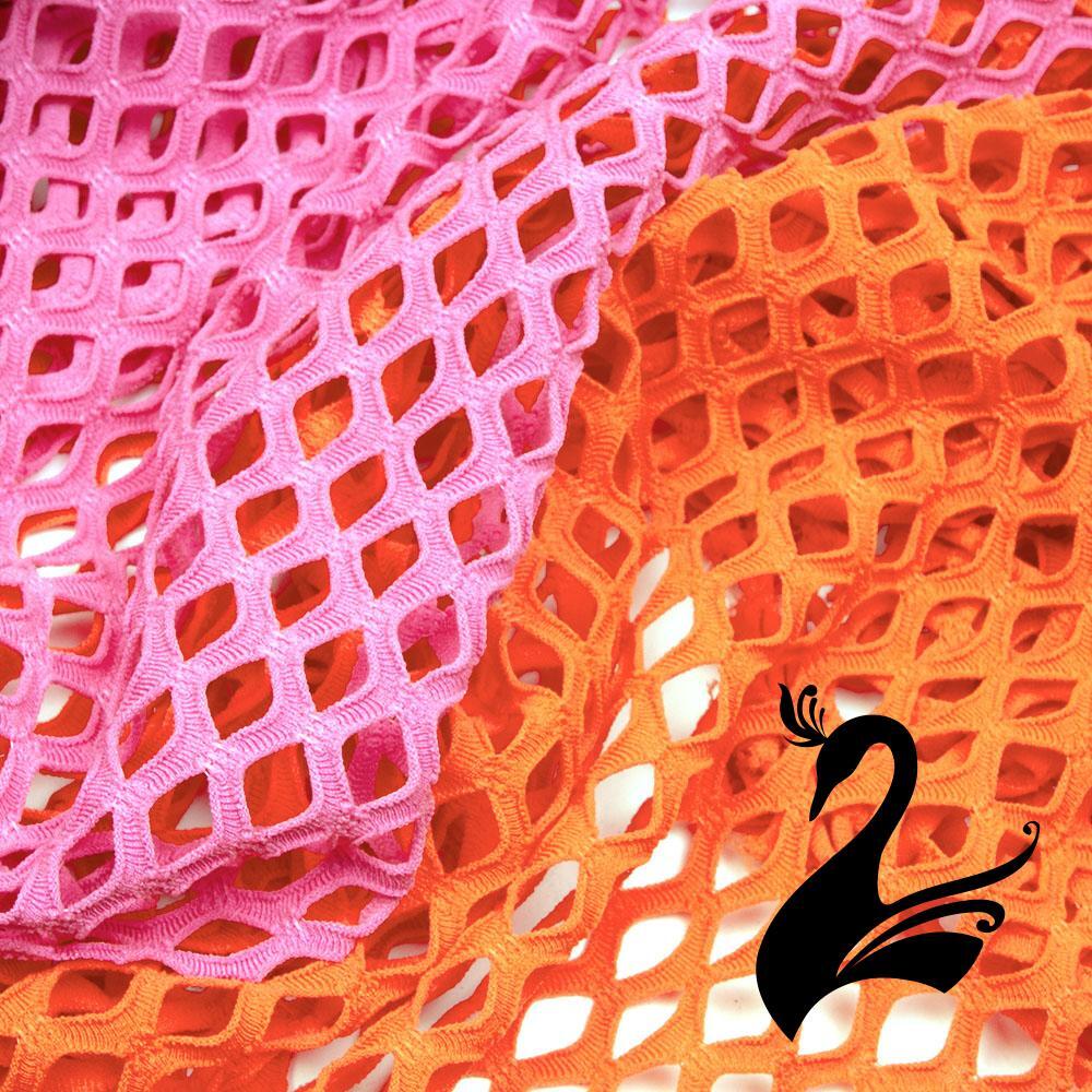 4-Way Stretch Mesh Nylon Fabric W137cm - Large Hole Fishnet (Price per Meter)