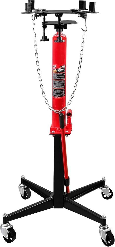 Durable 1/2 Ton Hydraulic Floor Jack - Adjustable Transmission Car Lift, Red