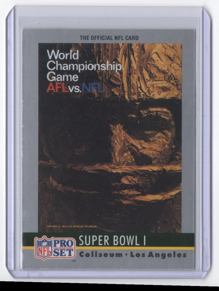 1990 Pro Set Super Bowl Collectibles Super Bowl I Green Bay Packers/Kansas City