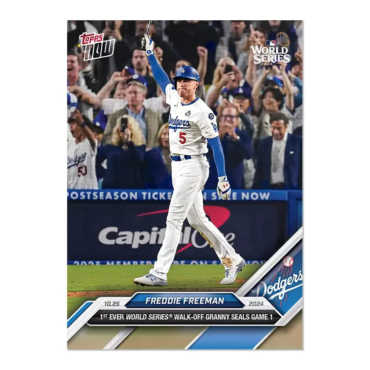 PRESALE 2024 TOPPS NOW Freddie Freeman World Series Grand Slam Graded Gem-MT 10-image