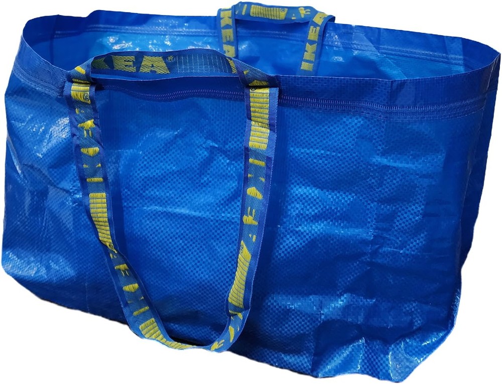 Blue Large Size 2-Piece Carrier Shopping Bag Set