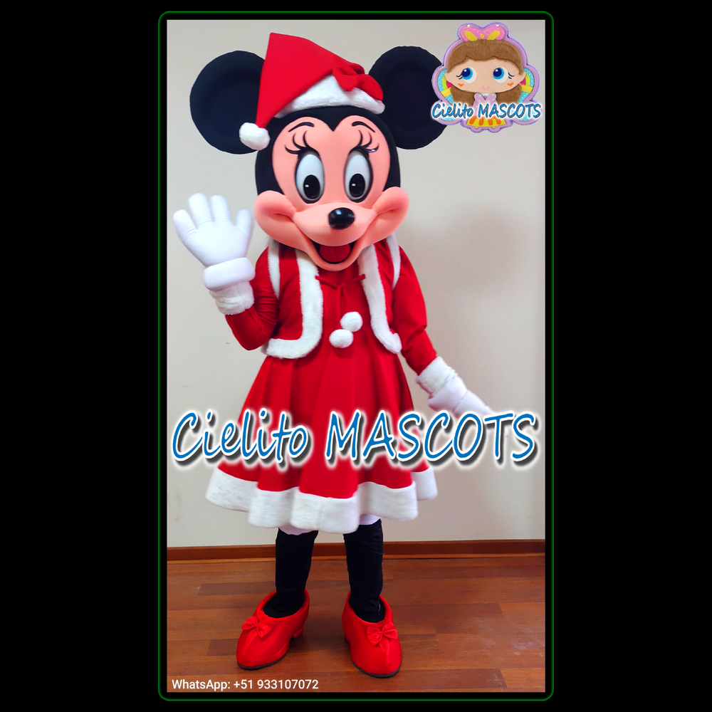 MINNIE MOUSE SANTA Mascot Costume mascotte cosplay halloween Cielito MASCOTS