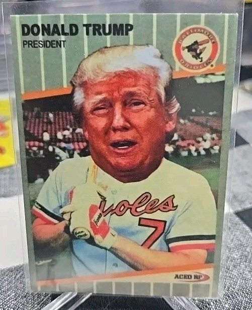 Donald Trump 1989 Fleer Card Baltimore Orioles Card