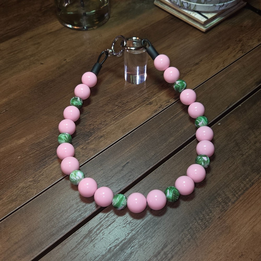 Bubblegum Acrylic Beaded Dog Collars, Pet Necklace, Doggie Pearls, Summer Vibes