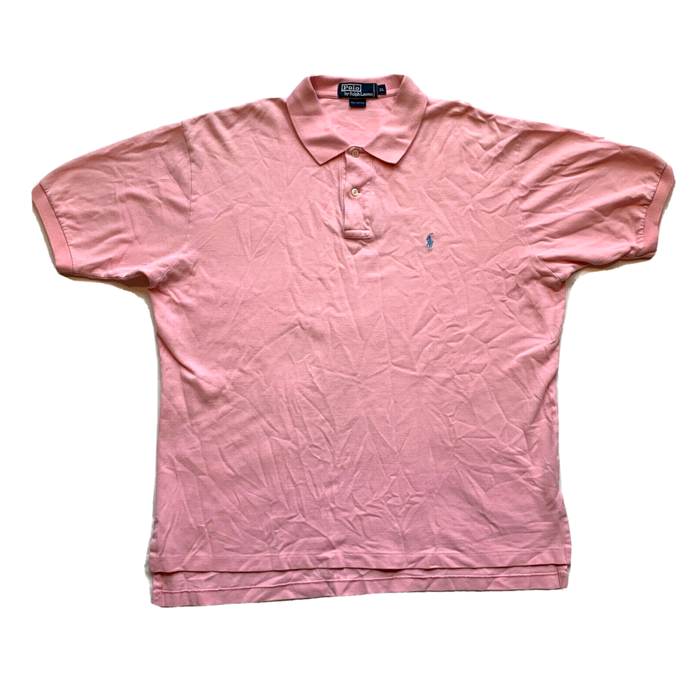 Polo Ralph Lauren Polo Shirt Mens XL Classic Short Sleeve Pony Cotton Pink