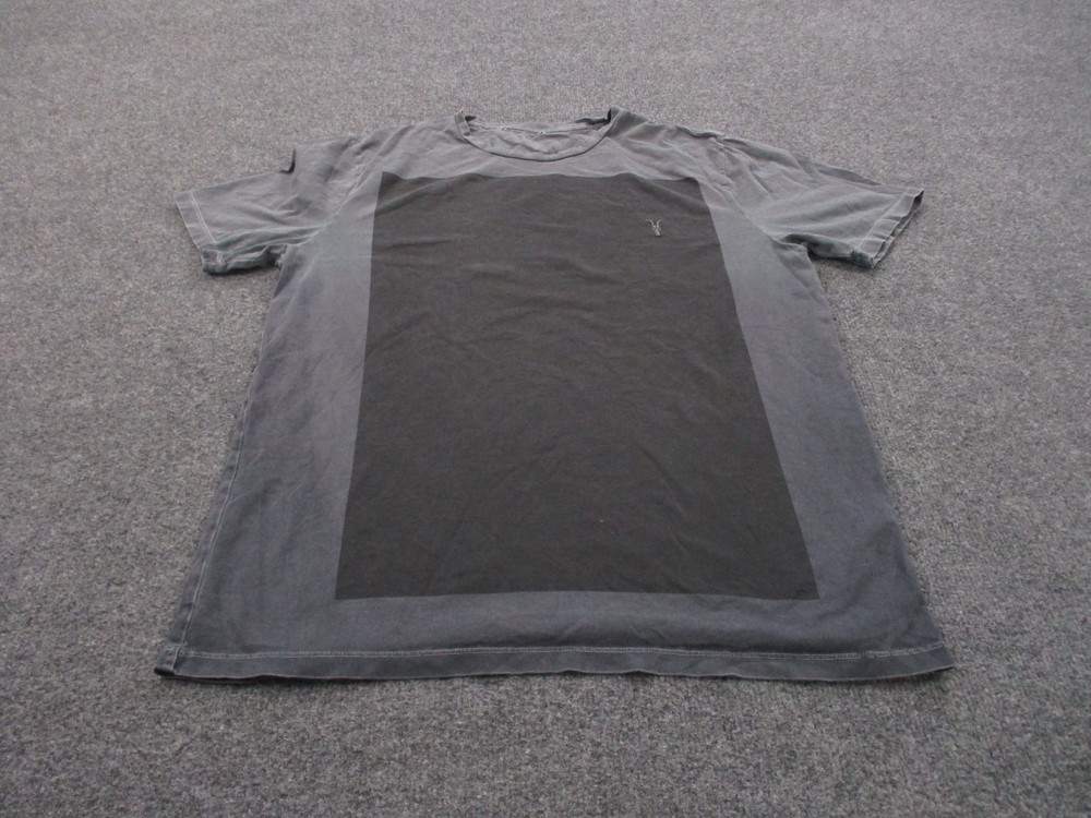 All Saints Shirt Mens L Gray Black Colorblock Outdoors Tee Casual Logo