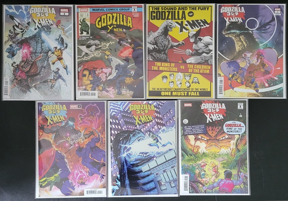 Godzilla Vs X-Men 1 Lot of 7 NM Standard Covers