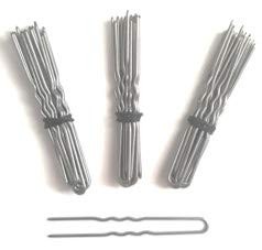 3-Pack Heavy Duty Crinkled Amish Hair Pins 3 Inch Silver