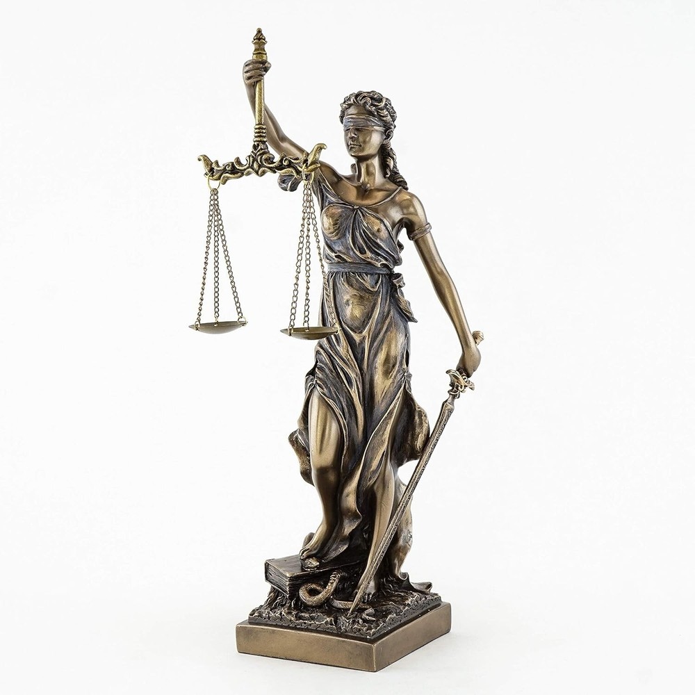 Lady Justice Statue 12.5 Inch Greek Roman Goddess of Justice