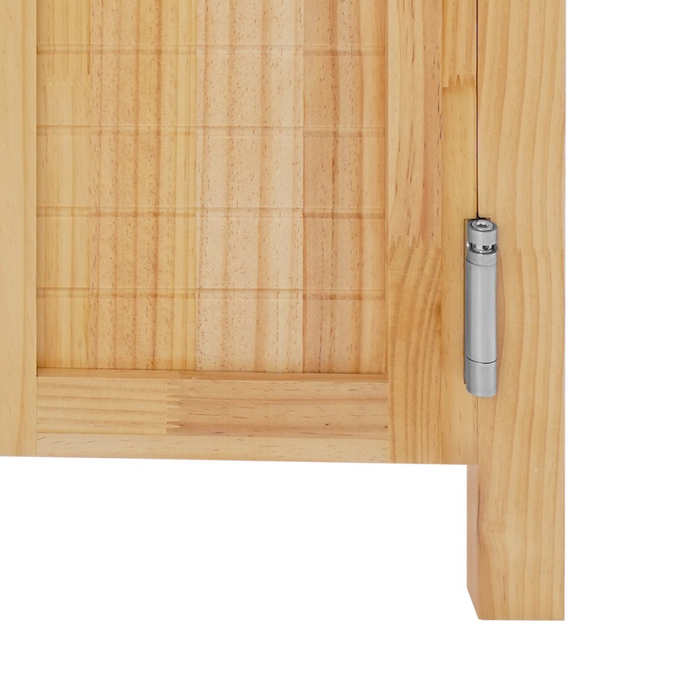 27.5x35in Log Color Partition Door Swing Solid Wood For Shop Entrance W/4*Hinges