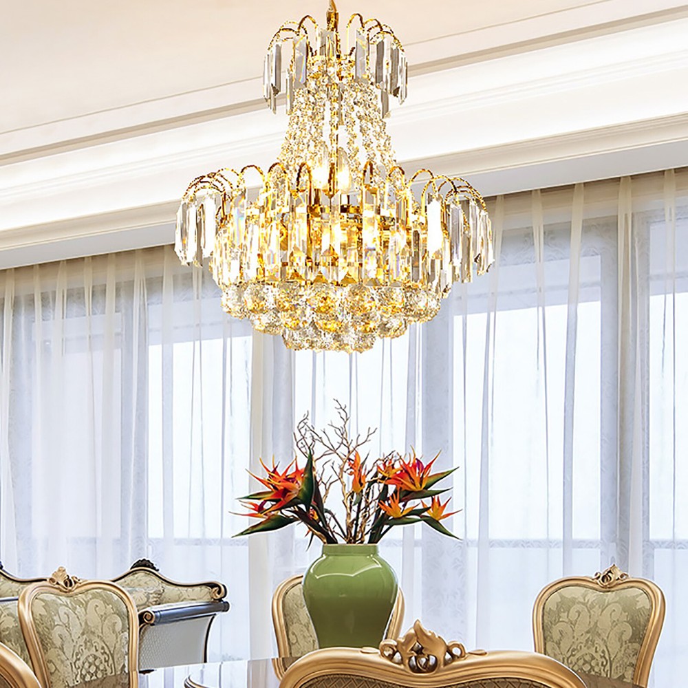 K9 Elegant Crystal Chandelier Modern Ceiling Light Lamp Pendant Fixture Lighting