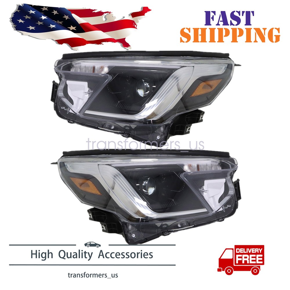 Pair LED Headlights For Subaru Forester 2022-2024 Base/Premium/Sport Left+Right